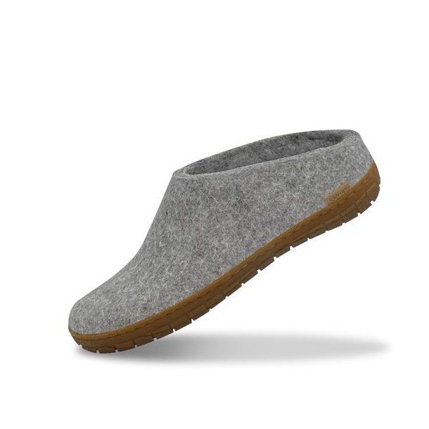Glerups Slip-on Hjemmesko Med Gummisl Grey
