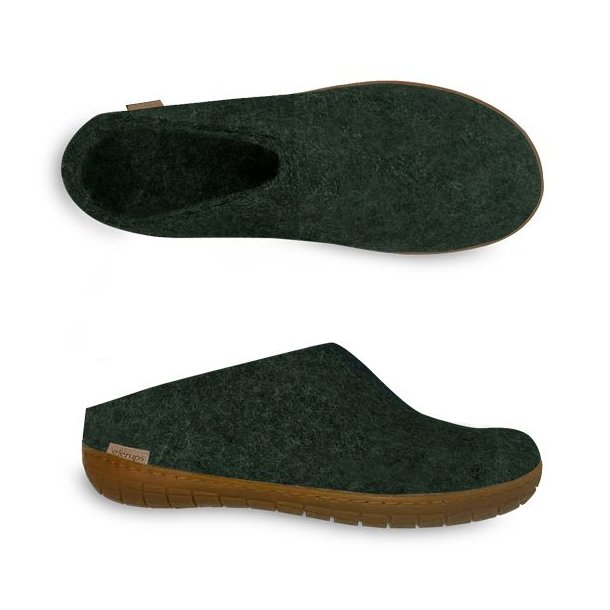 Glerups Slip-on Hjemmesko Med Gummisl Forest