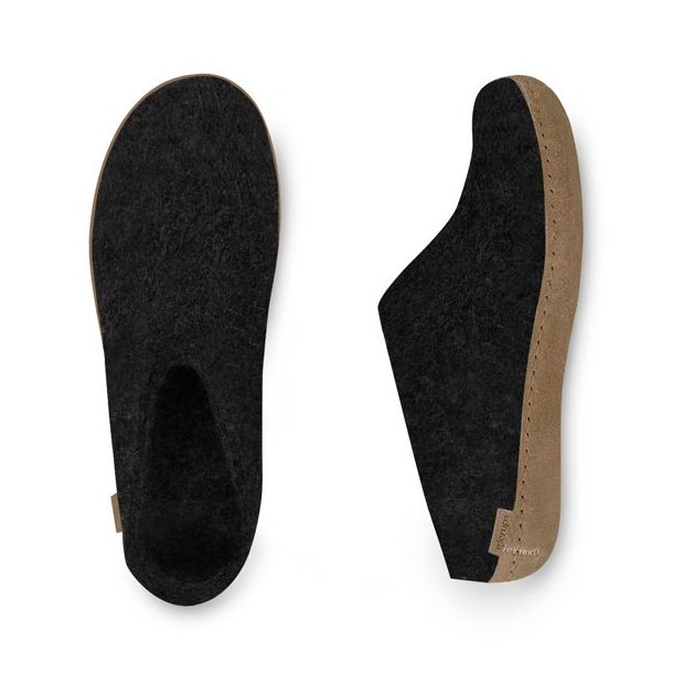 Glerups Slip-on Hjemmesko Med Ldersl Charcoal