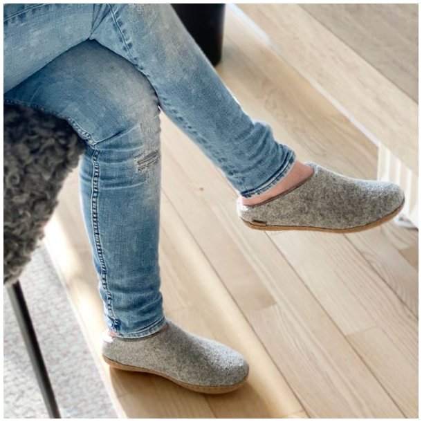 Glerups Slip-on Hjemmesko Med Ldersl Grey
