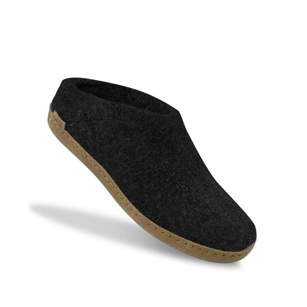 Glerups Slip-on Hjemmesko Med Ldersl Charcoal