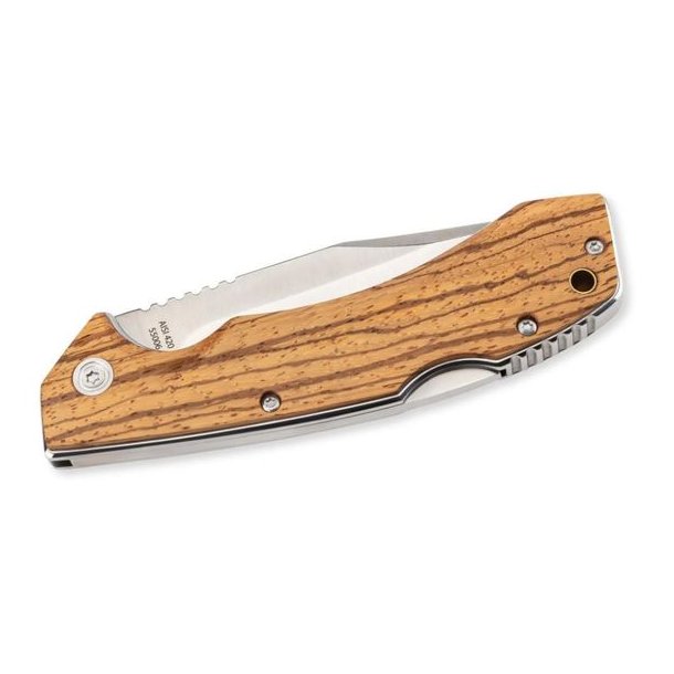 Herbertz Foldekniv Med Ls Zebratr - 8.7cm