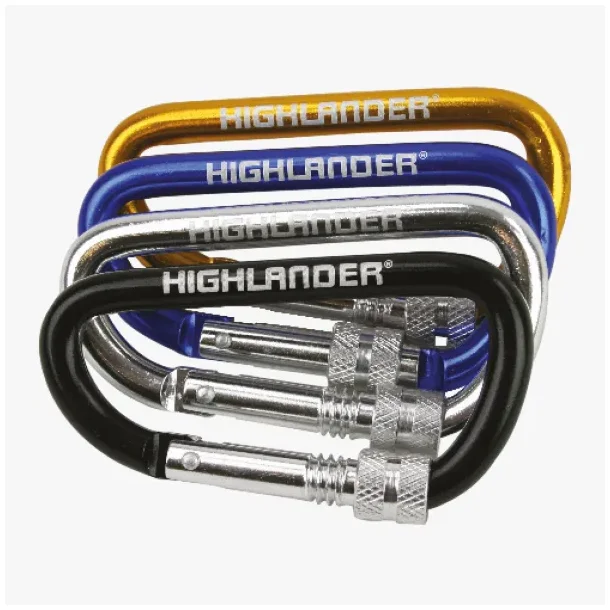 Highlander Screwgate Karabin Assorteret Farve