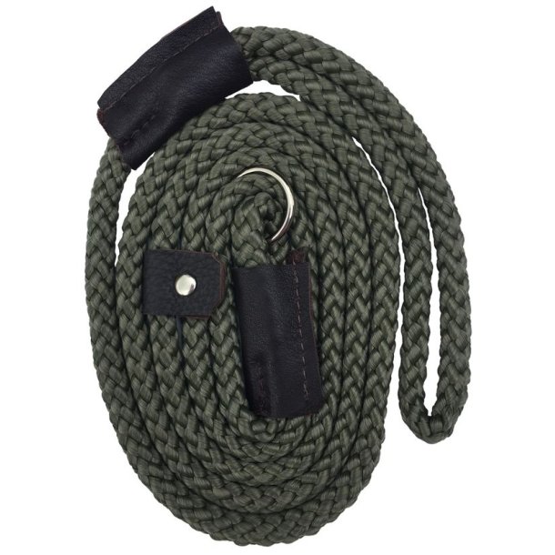 Hundesnor- Slip Leads 12mm M/Lder Olive 1,5m