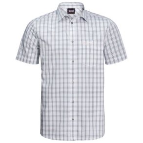Jack Wolfskin Hot Springs Shirt S/S White Rush Checks