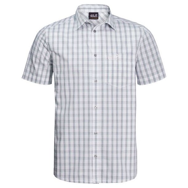Jack Wolfskin Hot Springs Shirt S/S White Rush Checks