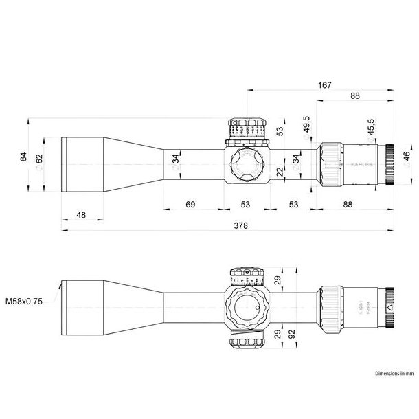 Kahles K525i DLR 5-25x56 SKMR Sigtekikkert Venstre