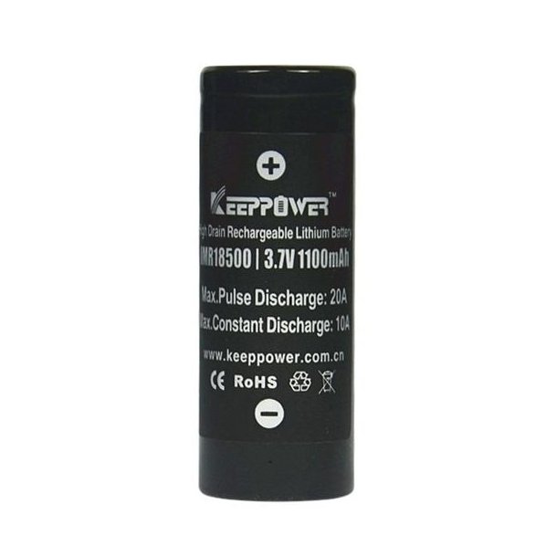 KeepPower Genopladeligt 18500 Batteri 1100mAh