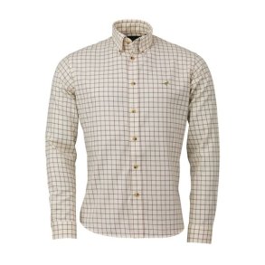 Laksen Bart Cotton Wool Shirt Brown Pink