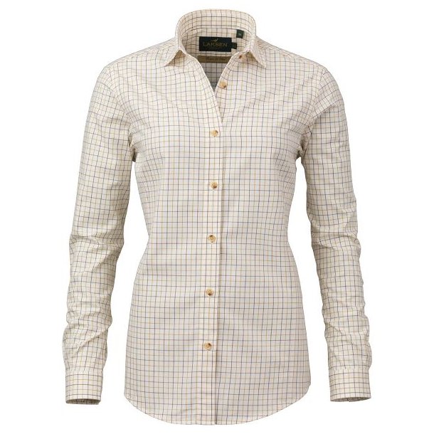 Laksen Em Cotton Wool Shirt Mustard / Brownie