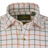 Laksen Fabian Brushed Cotton Shirt Green / Orange