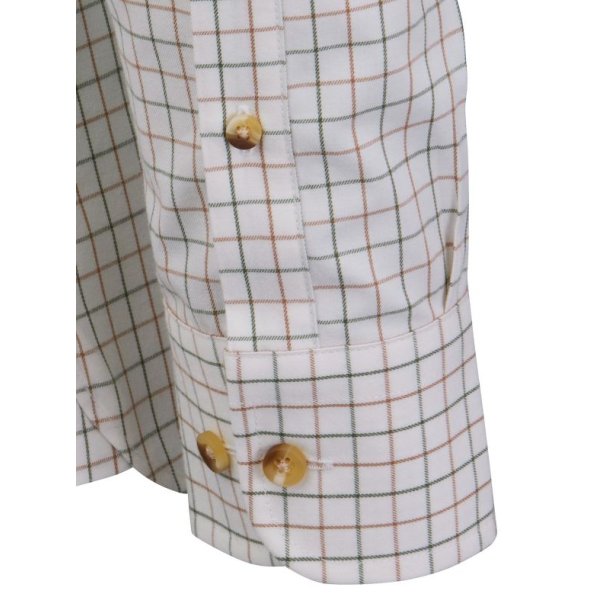 Laksen Iris Cotton Wool Shirt Camel / Green