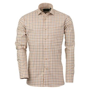 Laksen Jim Organic Cotton Shirt Mustard Forestgreen