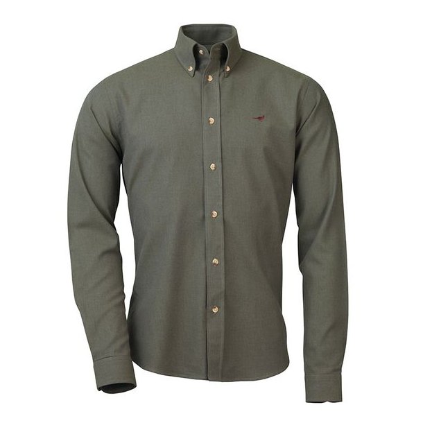Laksen Oliver Shirt Brushed Cotton Olive