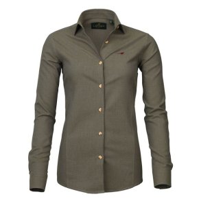 Laksen Olivia Shirt Brushed Cotton Olive