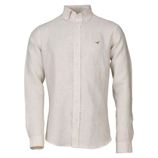 Laksen Portofino Linen Skjorte Sand