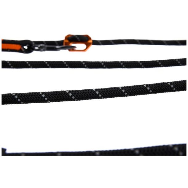 Non-Stop Dogwear Rock Leash  2.3m Black  Hundesnor Adjustable