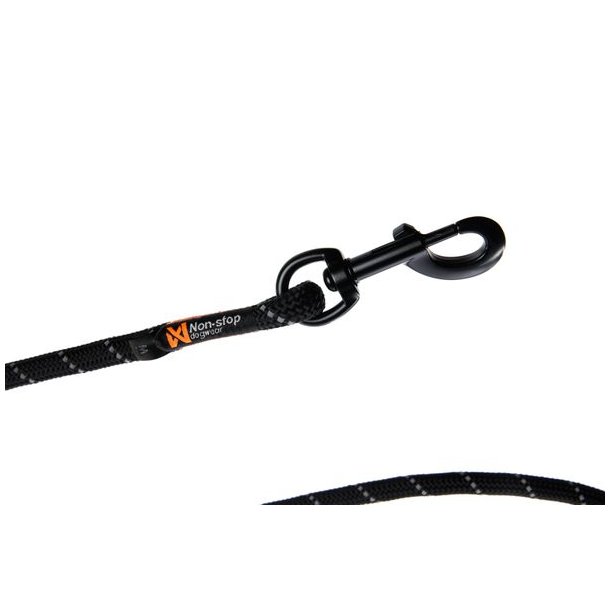 Non-Stop Dogwear Rock Leash  2.3m Black  Hundesnor Adjustable