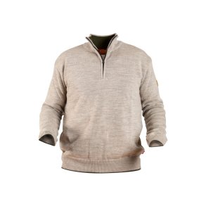 Nordhunt Runar Half Zip Strik Savanne Melange