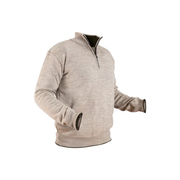 Nordhunt Runar Half Zip Strik Savanne Melange