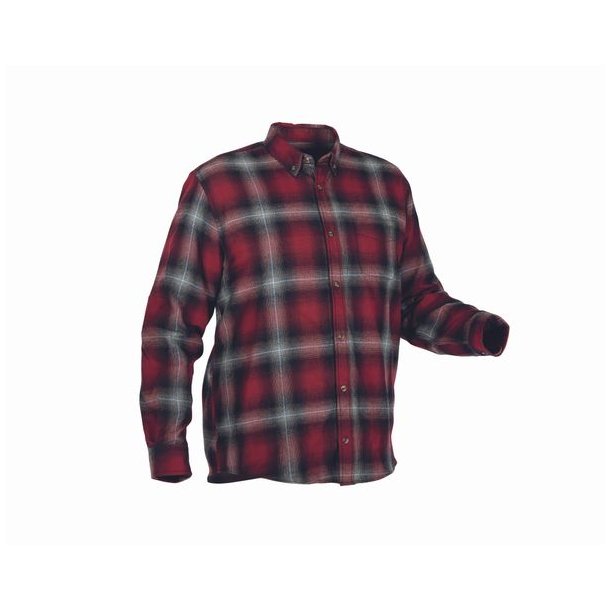 Nordhunt Saito Flannel Shirt Wine / Grey