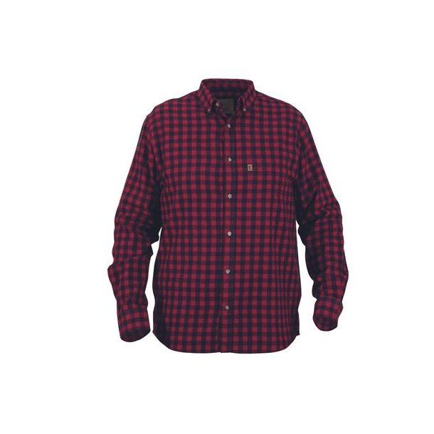 Nordhunt Sermen Flannel Skjorte Bordeaux/Navy