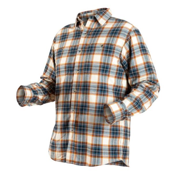 Nordhunt Wyoming Flannel Skjorte Offwhite / Blue