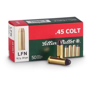 Sellier & B .45 LongColt 16.2g/250gr LFN 50stk Patroner 31179