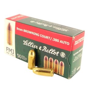 Sellier & Bellot .380 auto FMJ 6g 9mm Browning Cour