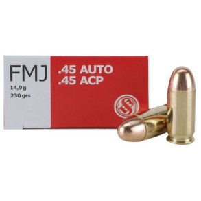 Sellier & Bellot .45 ACP FMJ 14,9g 50stk .45 auto