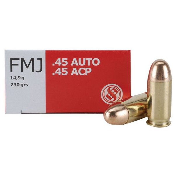 Sellier & Bellot .45 ACP FMJ 14,9g 50stk .45 auto