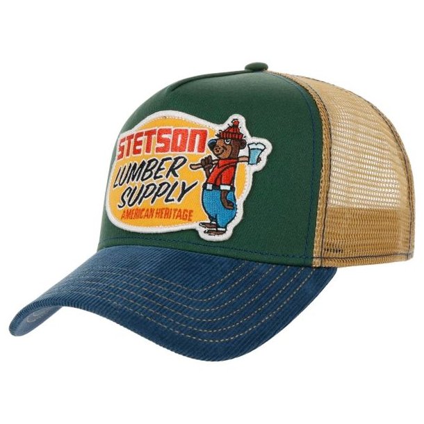 Stetson Lumber Supply Trucker Cap Denim/green