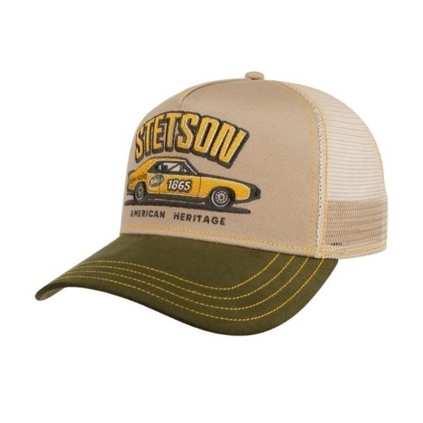 Stetson Muscle Car Heritage Trucker Cap Green/Beige