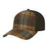Stetson Wool Check Trucker Cap Olive