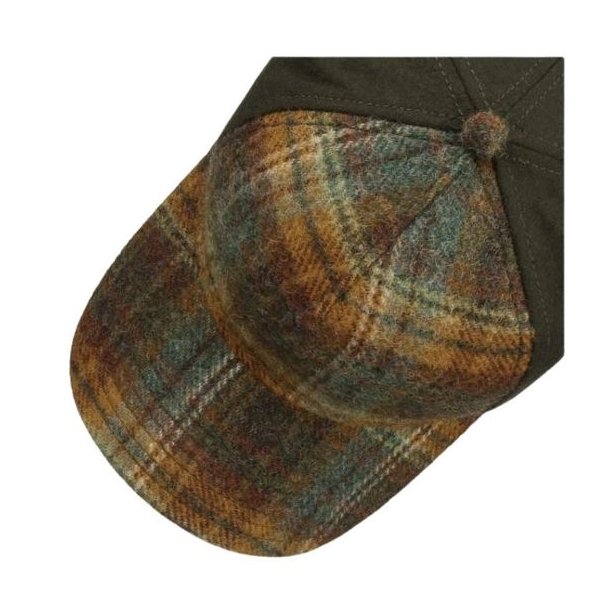 Stetson Wool Check Trucker Cap Olive