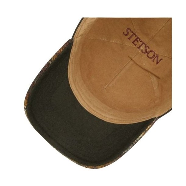 Stetson Wool Check Trucker Cap Olive