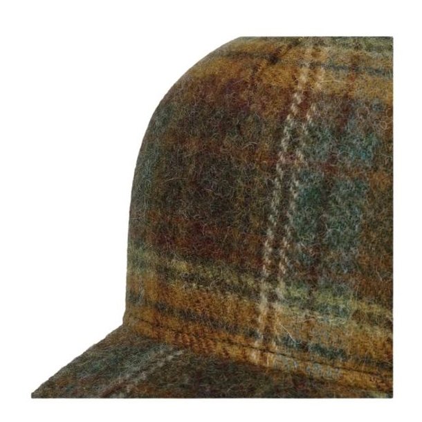 Stetson Wool Check Trucker Cap Olive