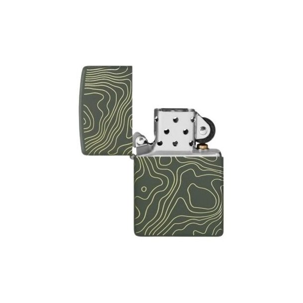 Zippo Green Matte Laser 360 Lighter