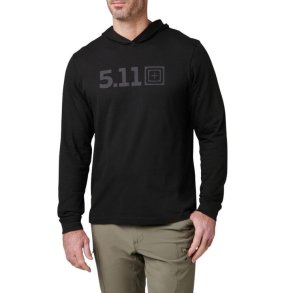 5.11 Hooded LS Tee Black