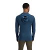 Aclima WarmWool Hoodsweater w/zip Blue Fusion/Midnight Navy
