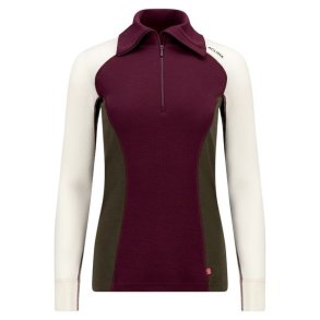 Aclima WarmWool Polo W Fig/Tarmac/Nature