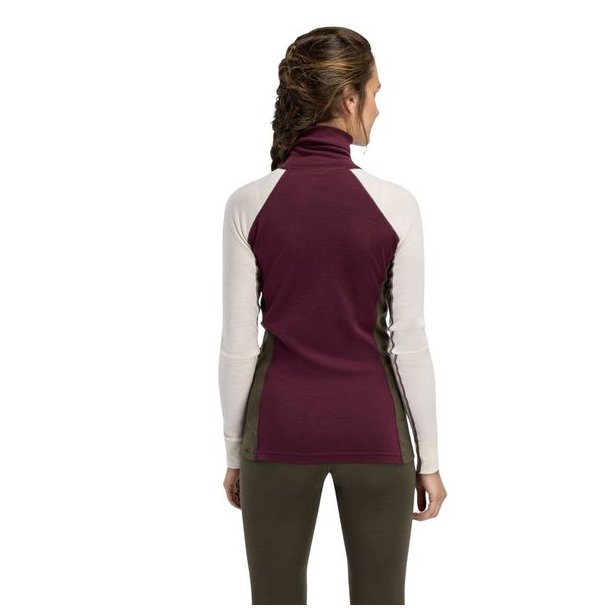 Aclima WarmWool Polo W Fig/Tarmac/Nature