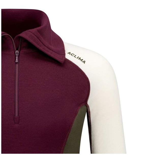 Aclima WarmWool Polo W Fig/Tarmac/Nature