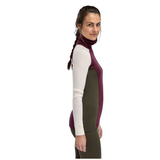 Aclima WarmWool Polo W Fig/Tarmac/Nature