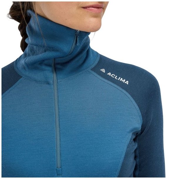 Aclima WarmWool Polo W Blue Fusion/Midnight Navy