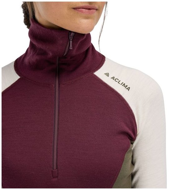 Aclima WarmWool Polo W Fig/Tarmac/Nature