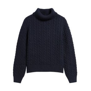 Barbour Ambleside Cable Knitted Jumper Navy
