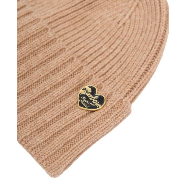 Barbour Annette Knitted Beanie Hat Classic Beige