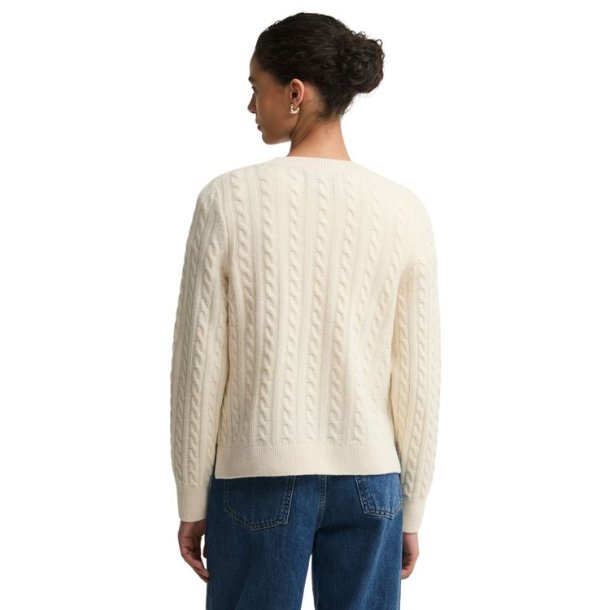 Barbour Ashdown Cable Knitted Jumper Ecru
