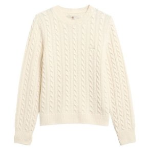 Barbour Ashdown Cable Knitted Jumper Ecru